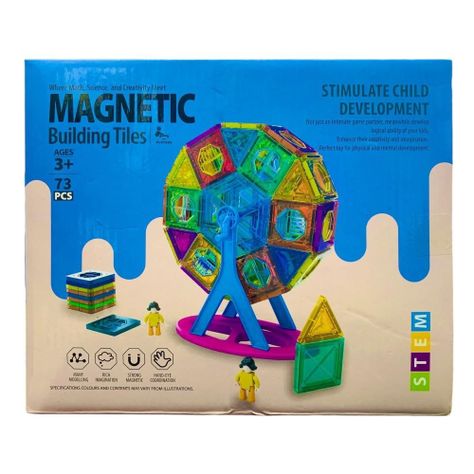Juego Magnético Bloques De Construcción Didáctico 73 Pcs-0