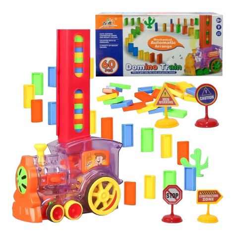 Tren Domino Luces Didactico Juguete Niños-0
