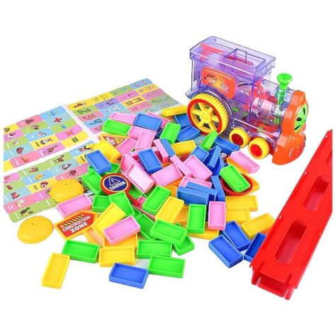 Tren Domino Luces Didactico Juguete Niños-1