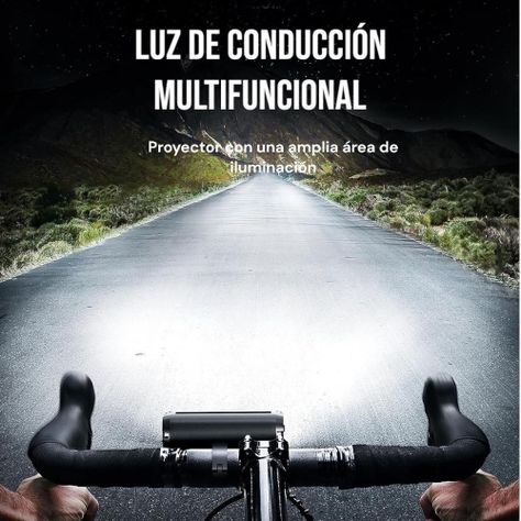 Luz Solar Bicicleta Alta Potencia Con Bocina Recargable-4