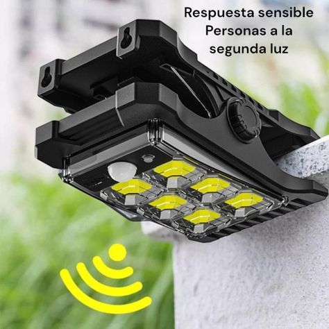 Foco Solar Led Con Pinzas Exterior Portátil Recargable -5