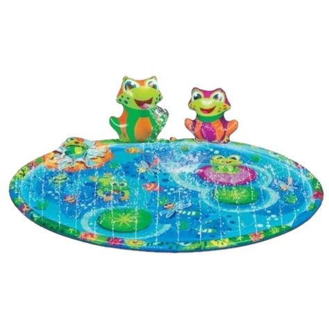 Alfombra Lanza Aguas Niños Piscina Fuente Rana 147 Cm-1