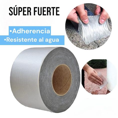 Cinta Tapagoteras Para Techo Adhesiva Impermeable 5 cm x 5 Metros-4