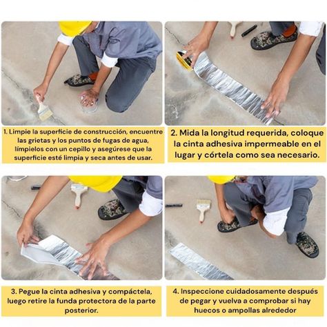 Cinta Tapagoteras Para Techo Adhesiva Impermeable 5 cm x 5 Metros-6