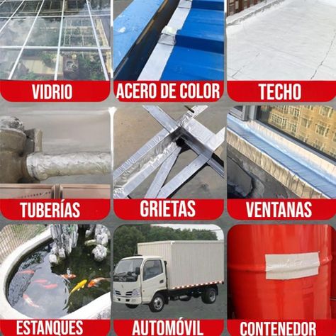 Cinta Tapagoteras Para Techo Adhesiva Impermeable 5 cm x 5 Metros-7