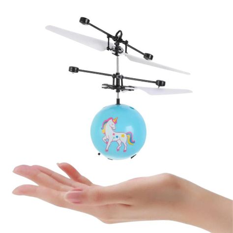 Volador Drone Mini Sensor Led Juguete Esfera Unicornio-0