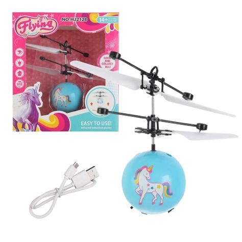 Volador Drone Mini Sensor Led Juguete Esfera Unicornio-1