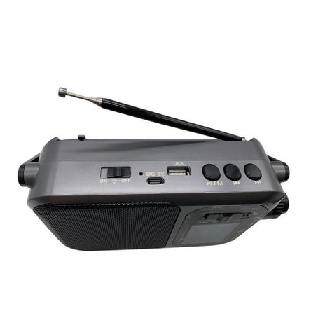 Radio Portátil Bluetooth Recargable Linterna AM/FM MP3 -2