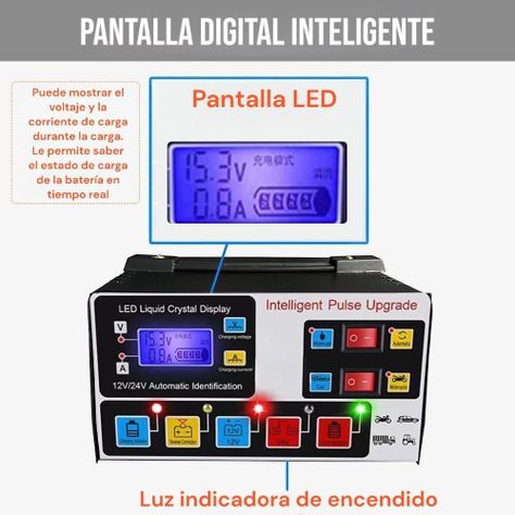 Cargador De Batería Automóvil Inteligente 12V - 24V-3