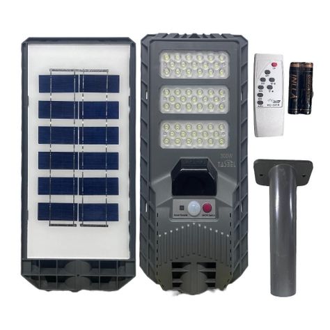 Foco Solar Exterior 300w Sensor De Movimiento Ip65 + Control-0