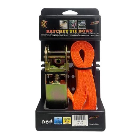 Eslinga Ratchet Tie Down 5 Metros 500 Kg-0
