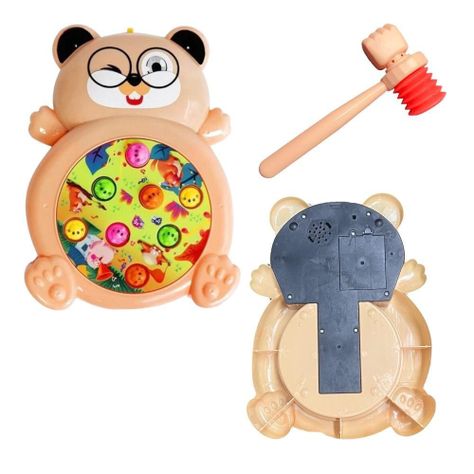 Juego Didáctico Hámster Golpear Topos Martillo Luces Sonido-2