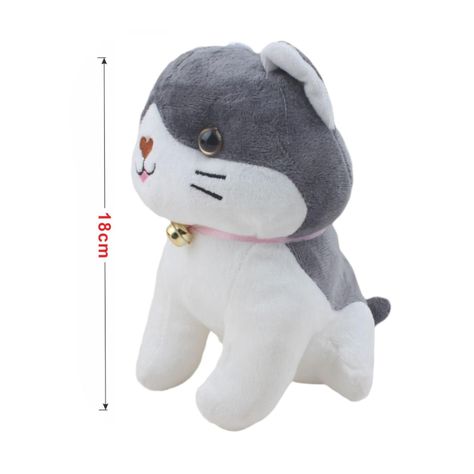 Gato de peluche con campana suave 18 cm-1