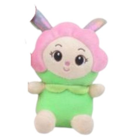 Conejo de peluche con motivo floral 18 cm-2