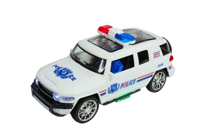 Auto de Policia Blanco con Musica-0