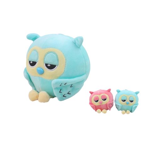 Búho de peluche 18 cm con ojos grandes-0