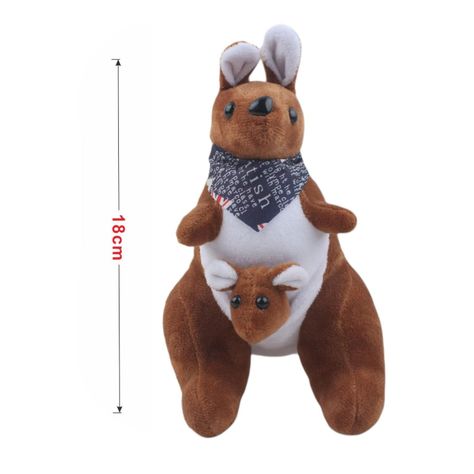 Peluche de Canguro con Cría de 18 cm-1