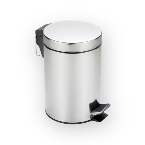 Basurero Con Pedal De 8Litros En Acero Inoxidable- Alday-1