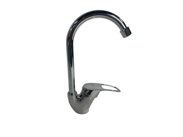 Grifo Monomando para Cocina tipo Cisne Acero Inoxidable -Alday-2