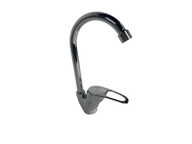 Grifo Monomando para Cocina tipo Cisne Acero Inoxidable -Alday-3