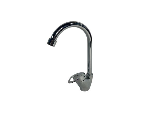 Grifo Monomando para Cocina tipo Cisne Acero Inoxidable -Alday-4