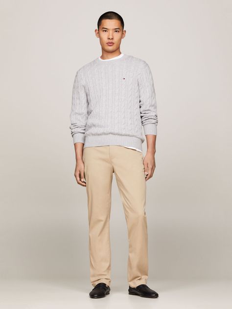 Sweater Classics Trenzado Gris Tommy Hilfiger-1