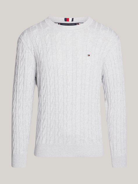 Sweater Classics Trenzado Gris Tommy Hilfiger-4