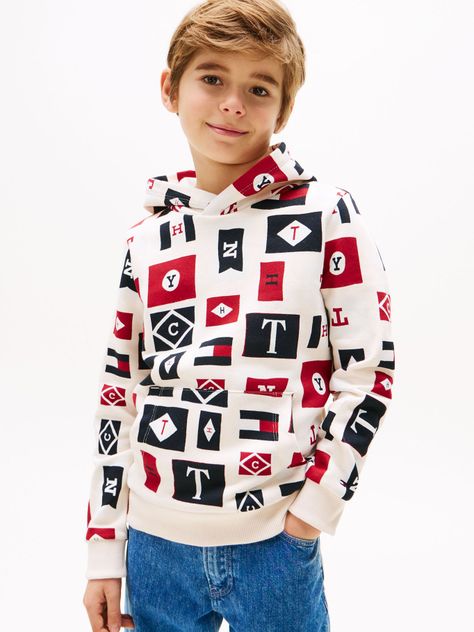 Polerón Hood Diseño Banderas Multicolor Tommy Hilfiger-0