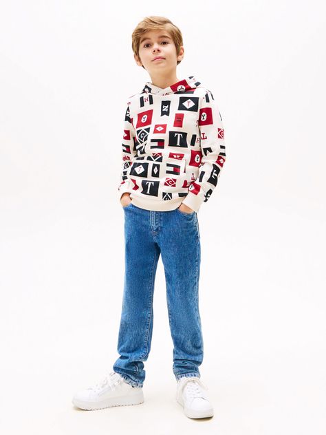 Polerón Hood Diseño Banderas Multicolor Tommy Hilfiger-1