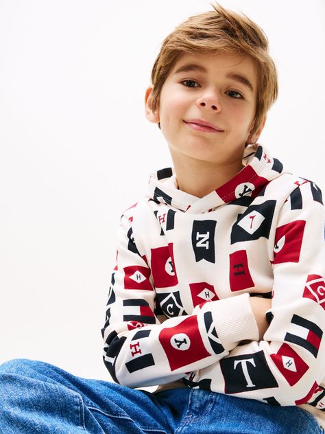 Polerón Hood Diseño Banderas Multicolor Tommy Hilfiger-3