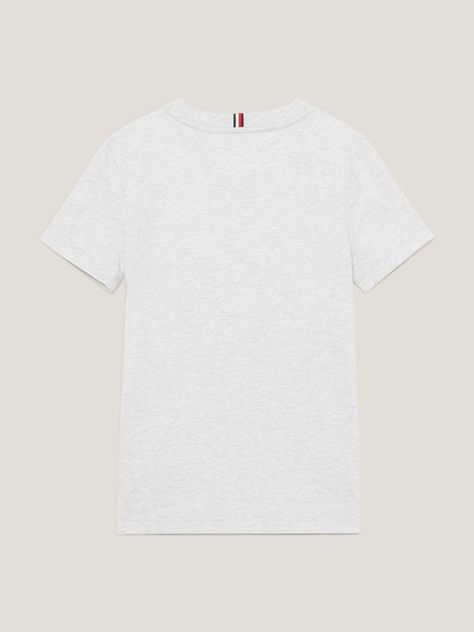 Polera Con Logo Script Gris Tommy Hilfiger-1