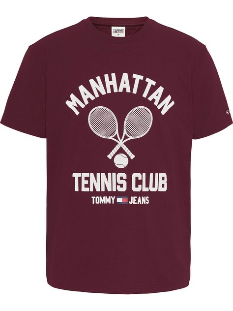 Polera Tennis Vintage Logo Burdeo Tommy Jeans-0