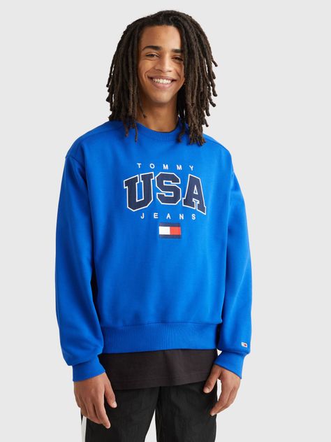 Polerón Relaxed Modern Con Logo Azul Tommy Jeans-0