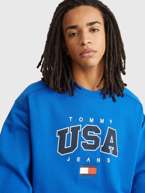Polerón Relaxed Modern Con Logo Azul Tommy Jeans-3