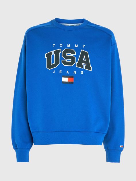 Polerón Relaxed Modern Con Logo Azul Tommy Jeans-4