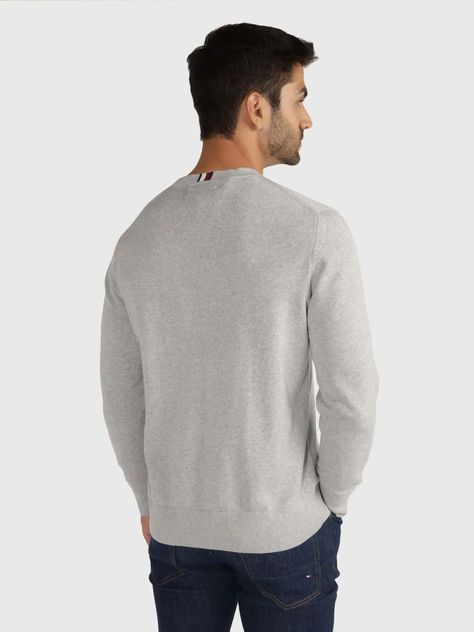 Sweater Structure Stripe Gris Tommy Hilfiger-2
