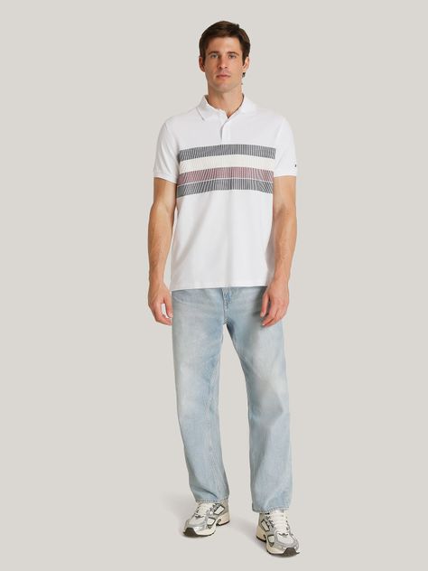 Polo Global Stripe Regular Fit Blanco Tommy Hilfiger-1