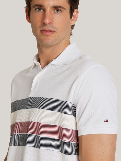 Polo Global Stripe Regular Fit Blanco Tommy Hilfiger-3