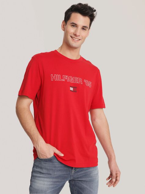 Polera Logo 1985 Regular Fit Rojo Tommy Hilfiger-0