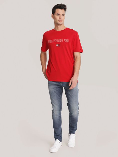 Polera Logo 1985 Regular Fit Rojo Tommy Hilfiger-1