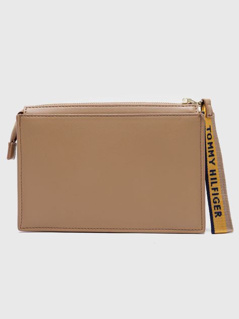 Cartera Small Signature Con Asa Beige Tommy Hilfiger-1