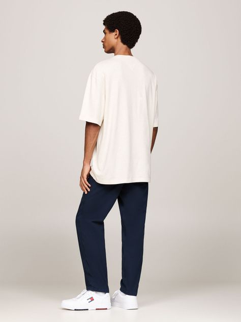 Polera Melange Flag Relaxed Fit Beige Tommy Hilfiger-2