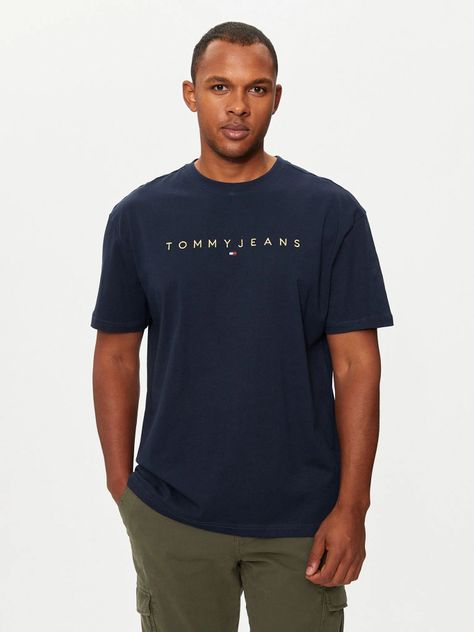 Polera Regular Fit Con Logo Bordado Azul Tommy Jeans-0
