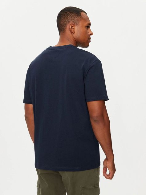 Polera Regular Fit Con Logo Bordado Azul Tommy Jeans-2