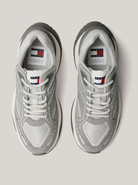 Zapatilla Cuero Trendy Retro Runner Gris Tommy Hilfiger-2