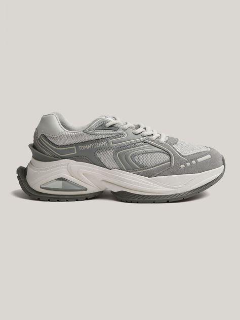 Zapatilla Cuero Trendy Retro Runner Gris Tommy Hilfiger-4