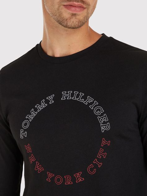 Polera Con Logo Circular Monotype Negro Tommy Hilfiger-2