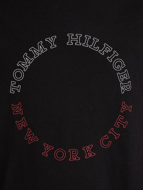Polera Con Logo Circular Monotype Negro Tommy Hilfiger-3