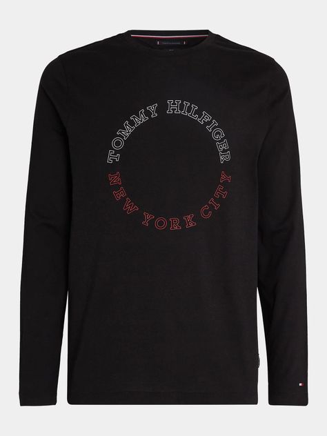 Polera Con Logo Circular Monotype Negro Tommy Hilfiger-4