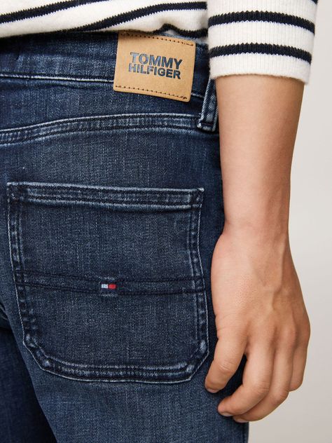 Jeans De Corte Skater Con Logo Azul Tommy Hilfiger-3